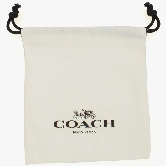 COACH Quilted C Tag Drop Earrings; GOLDEN SHADOW/GOLD - Picture 6 of 6